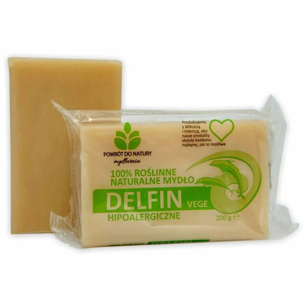 Naturalne Szare Mydło Delfin Vege Hipoalergiczne 200 g - Mydlarnia Powrót do Natury