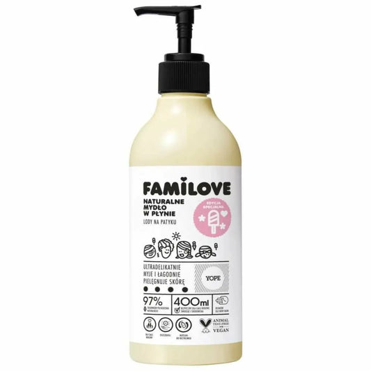 Naturalne Mydło w Płynie  LODY NA PATYKU 400 ml - FAMILOVE